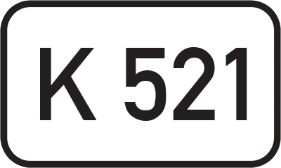 Straßenschild Kreisstraße K 521