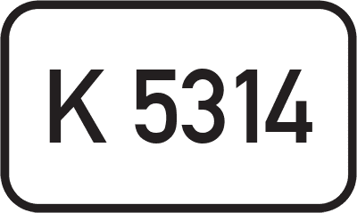Straßenschild Kreisstraße K 5314