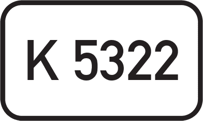 Straßenschild Kreisstraße K 5322
