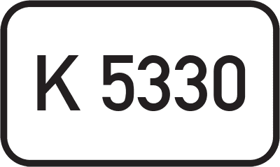 Straßenschild Kreisstraße K 5330