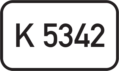 Straßenschild Kreisstraße K 5342