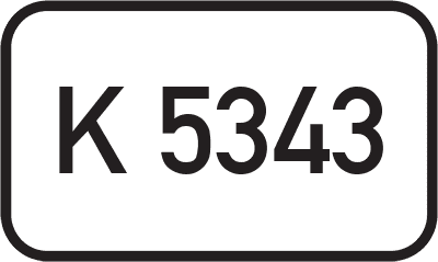 Straßenschild Kreisstraße K 5343