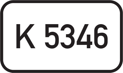 Straßenschild Kreisstraße K 5346