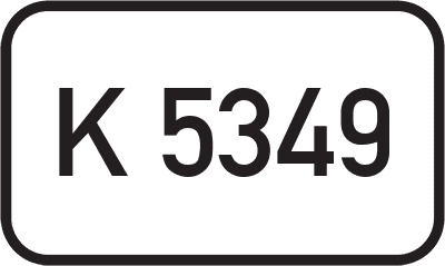 Straßenschild Kreisstraße K 5349