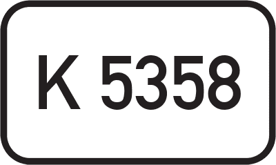 Straßenschild Kreisstraße K 5358