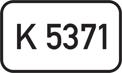 Straßenschild Kreisstraße K 5371