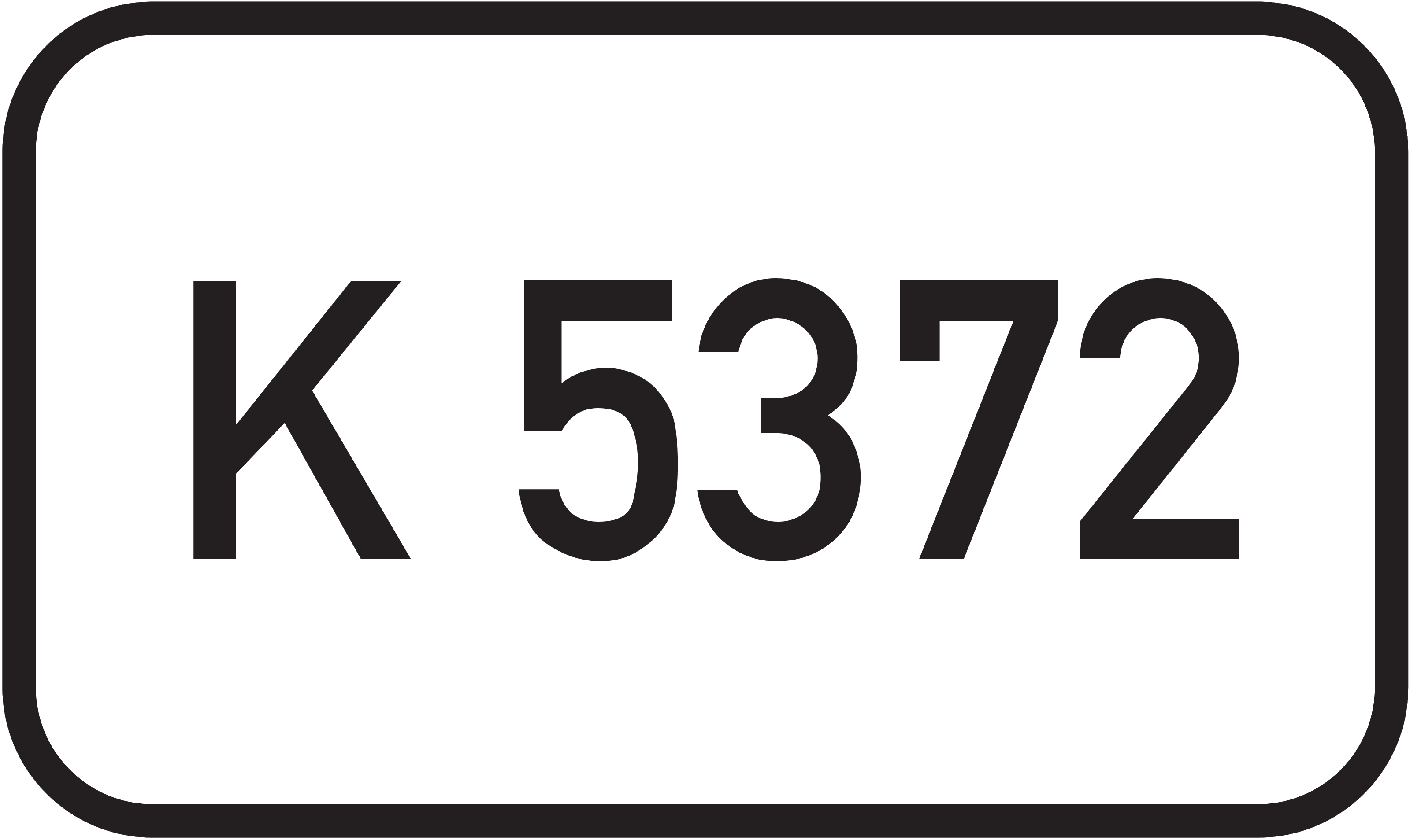 Straßenschild Kreisstraße K 5372