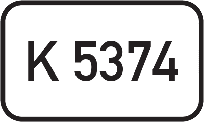 Straßenschild Kreisstraße K 5374