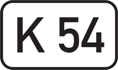 Straßenschild Kreisstraße K 54