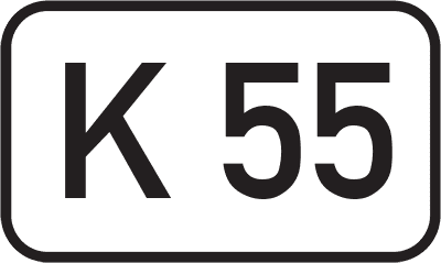 Straßenschild Kreisstraße K 55