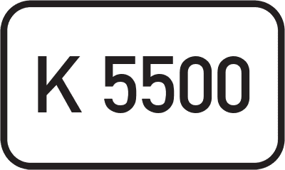 Straßenschild Kreisstraße K 5500