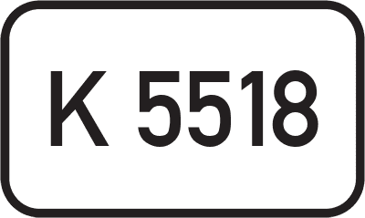 Straßenschild Kreisstraße K 5518