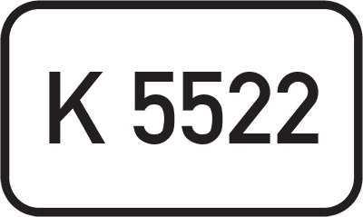 Straßenschild Kreisstraße K 5522