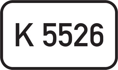 Straßenschild Kreisstraße K 5526