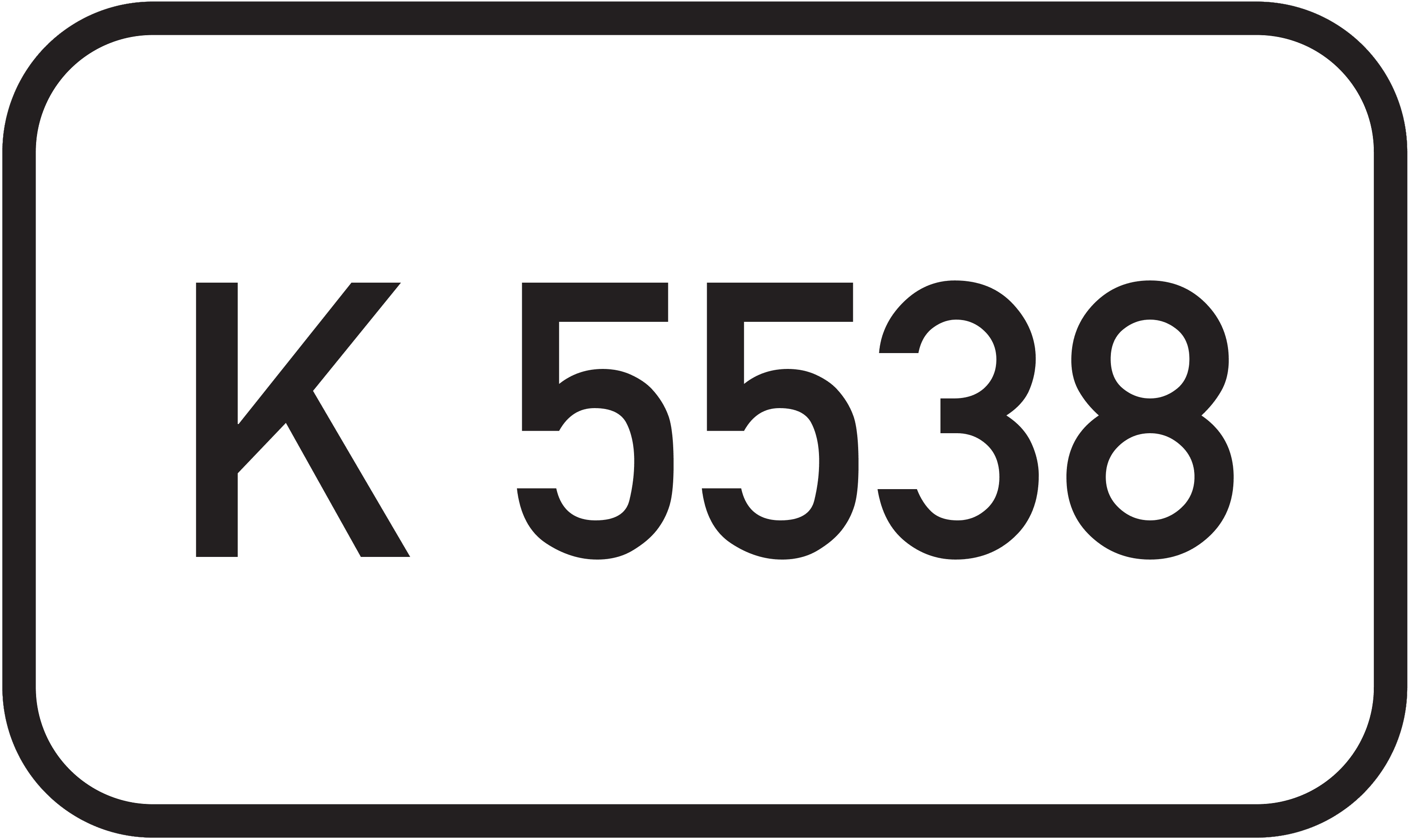 Straßenschild Kreisstraße K 5538