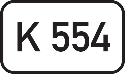 Straßenschild Kreisstraße K 554