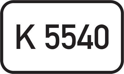 Straßenschild Kreisstraße K 5540