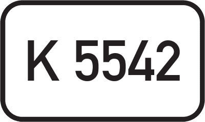 Straßenschild Kreisstraße K 5542