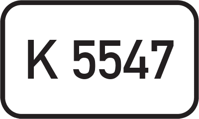 Straßenschild Kreisstraße K 5547