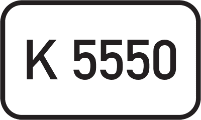 Straßenschild Kreisstraße K 5550