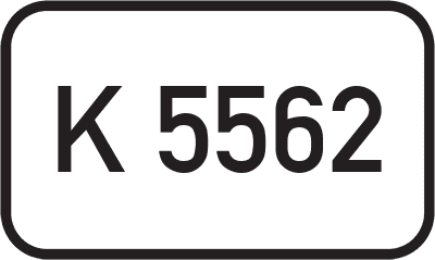 Straßenschild Kreisstraße K 5562