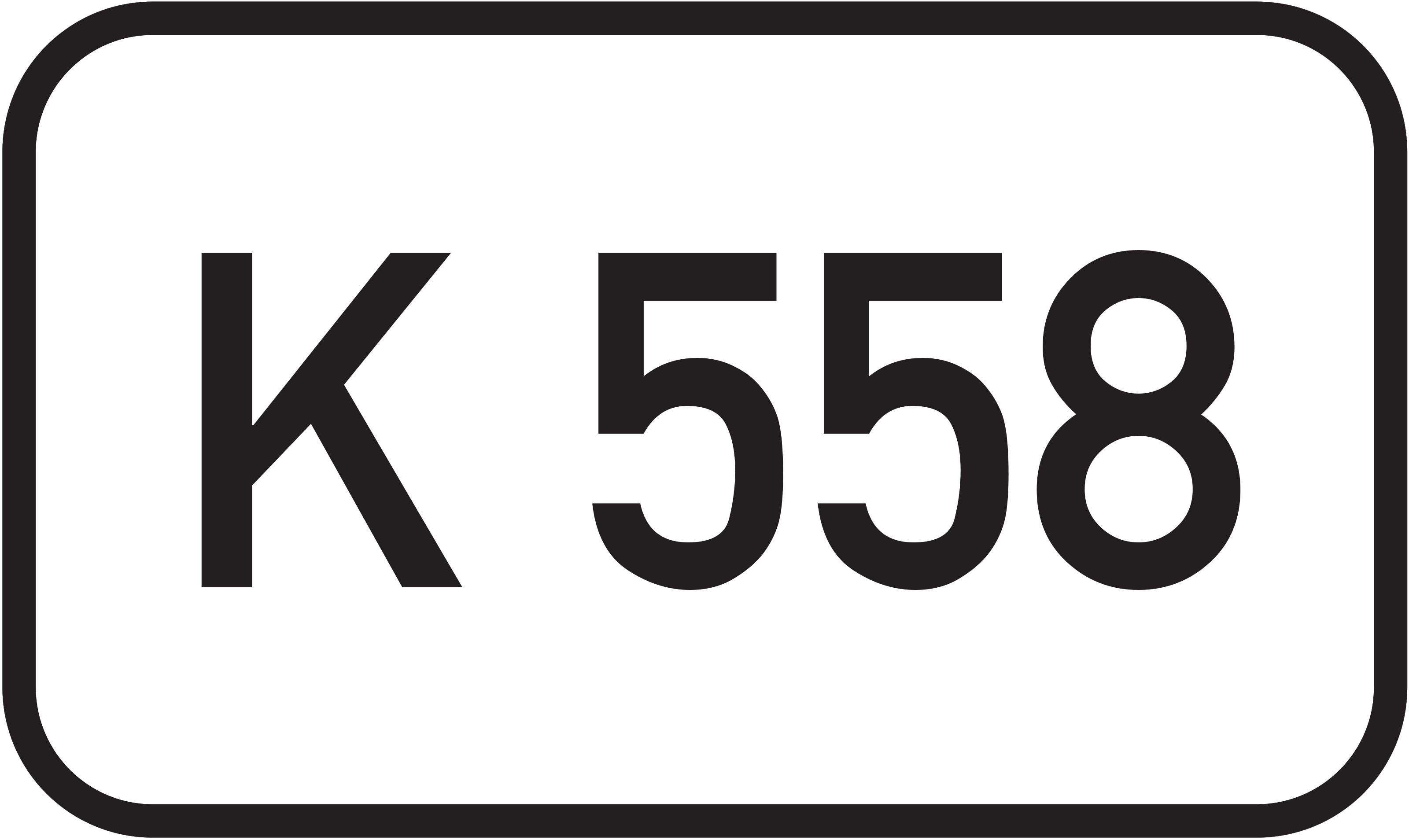 Straßenschild Kreisstraße K 558
