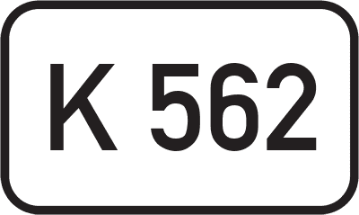 Straßenschild Kreisstraße K 562