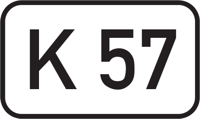 Straßenschild Kreisstraße K 57