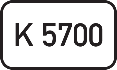 Straßenschild Kreisstraße K 5700