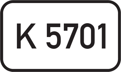 Straßenschild Kreisstraße K 5701