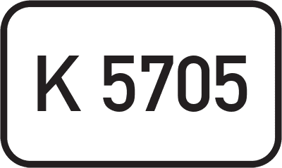 Straßenschild Kreisstraße K 5705
