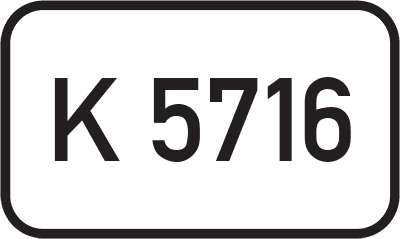 Straßenschild Kreisstraße K 5716