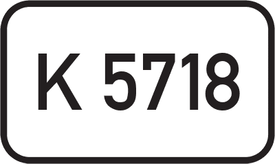 Straßenschild Kreisstraße K 5718