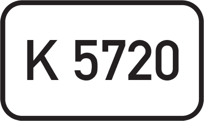 Straßenschild Kreisstraße K 5720