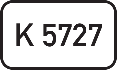 Straßenschild Kreisstraße K 5727