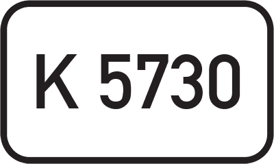 Straßenschild Kreisstraße K 5730