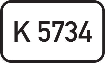 Straßenschild Kreisstraße K 5734