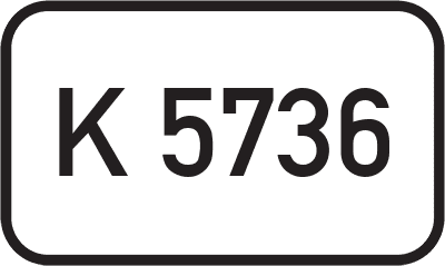 Straßenschild Kreisstraße K 5736