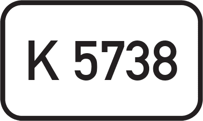 Straßenschild Kreisstraße K 5738