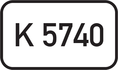 Straßenschild Kreisstraße K 5740