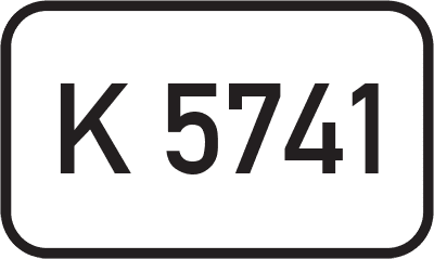 Straßenschild Kreisstraße K 5741