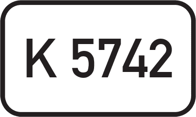 Straßenschild Kreisstraße K 5742