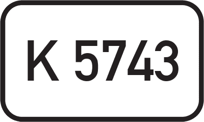 Straßenschild Kreisstraße K 5743