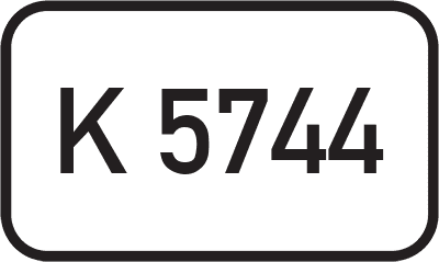 Straßenschild Kreisstraße K 5744
