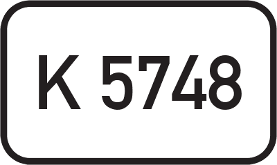 Straßenschild Kreisstraße K 5748