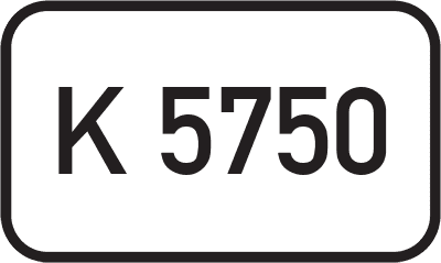 Straßenschild Kreisstraße K 5750