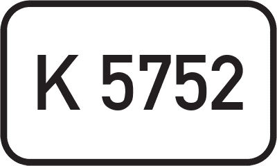 Straßenschild Kreisstraße K 5752