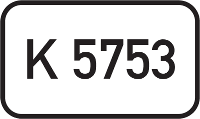 Straßenschild Kreisstraße K 5753