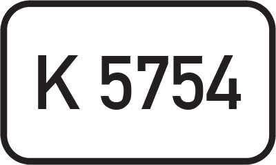 Straßenschild Kreisstraße K 5754