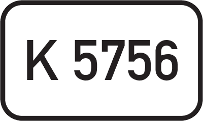 Straßenschild Kreisstraße K 5756